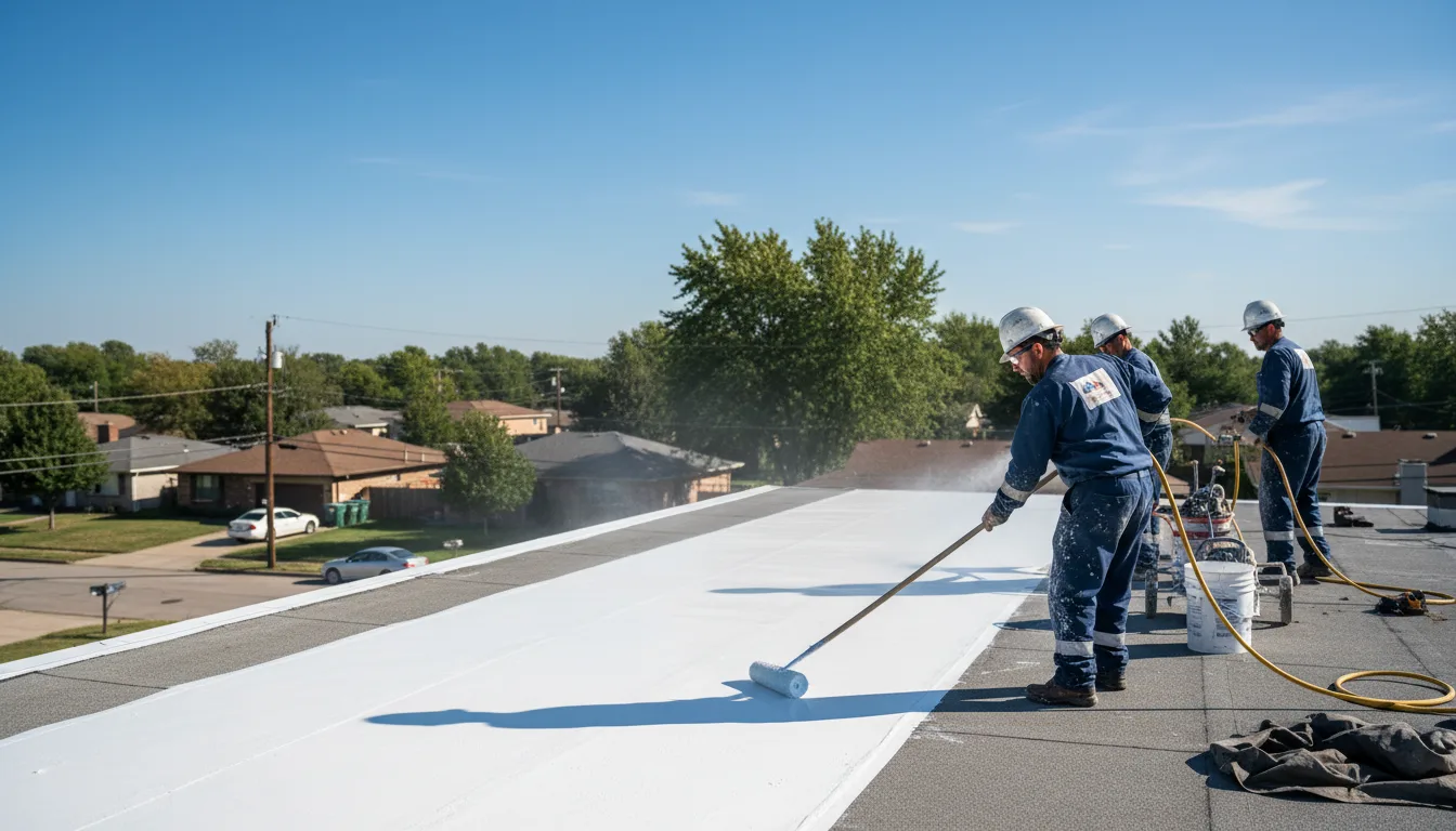 Commercial roof coating in Drury, MA near me